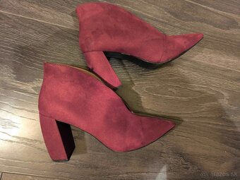 NEXT trendy bordové semišové čižmičky štýlové 39 - 3