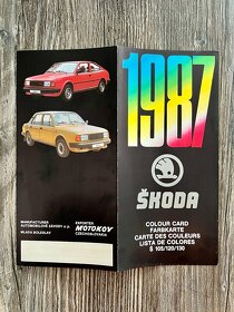 Vzorník barev - Škoda 105 / 120 / 130 / Rapid ( 1987 ) - 3