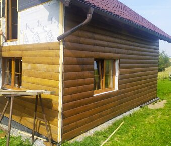 Zrubový drevený obklad na fasádu - Perodrážka - drevenica - 3