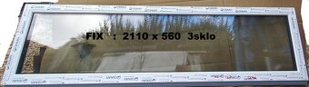 Predám fixne okna:100x100, 211x59, 136x75,107x 72 - 3