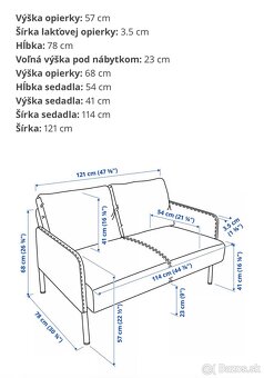 GLOSTAD 2-pohovka IKEA - 3