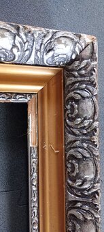 Ponúkam starý rám vhodný na zrkadlo alebo obraz - 3