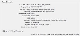 3050 / i3 CPU / 12 GB RAM / 250GB SSD / WIN 10 - 3