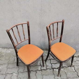 2ks Retro stoličky TON Thonet Vintage Provence - 3