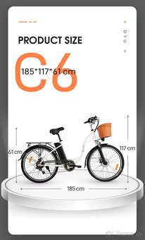 DYU C6 26 Inch Elektricky bicykel - 3