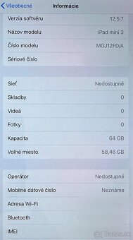 Predám Apple iPad Mini 3, 64GB, WiFi+Cellular - 3