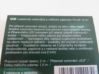 Laserová vodováha s meracím pásmom - 3