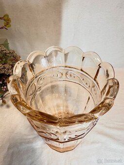 Vaza uranova rosalinove sklo - 3