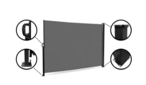 Bočná markíza 1,6 x 3 k - tmavosivá (nové) - 3