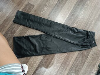 Kožené zateplené nohavice - nové - 3