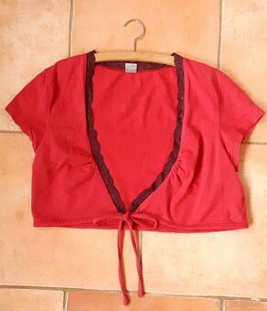 Dámske zavinovacie bolero s krátkym rukávom - 3