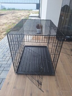 Dog Fantasy skladacia klietka čierna s 2 dvierkami veľ. XL - 3