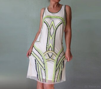 Nové smotanové šaty s korálikmi Miss Selfridge veľ.44 - 3