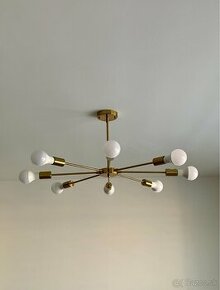 Zlatý luster na 8 žiaroviek - 3