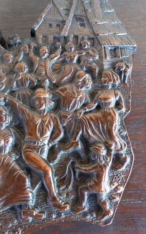 Liatinový reliéf roľnícka svadba - 3