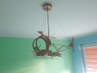 Detská stropná lampa/luster - motýle a helikoptéra - 3