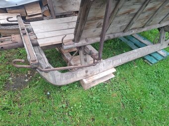 Predám starožitné konské sane rozmer Dlžka-271 výška104cm ší - 3