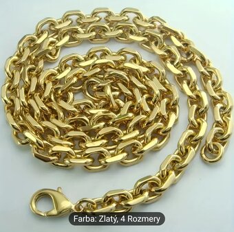 Retiazka chirurgická oceľ zlata 12mm hrúbka vzoa 60cm dĺžka - 3
