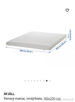 IKEA 180x200cm tvrdy penovy matrac - 3