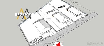 NA predaj - Pozemok vhodný pre rodinný dom o výmere 749m2 - 3