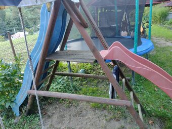 Detská záhradná hojdačka so smyklavkou - 3
