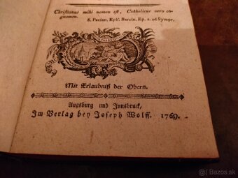 Stará vzácna kniha 1760 - 3