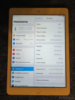 Ipad Air silver9.7 retina displej používaný plne funkčný ios - 3