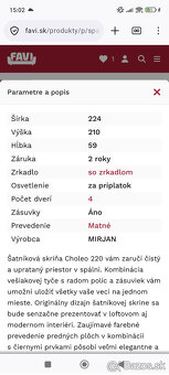 Šatníková skriňa s LED osvetlením+ darček - 3