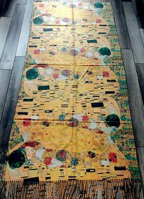 Vlnený šál Gustav Klimt- Bozk - 3