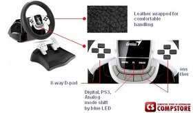 PC herný kožený volant Genius Twinwheel FXE - 3