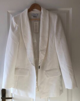 Nové biele oversized sako Reserved, XS/S/M, 20.50 E - 3