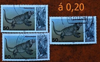 Známky - fauna - plazy a dinosaury - 3