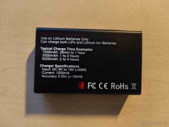 Inteligentní nabíjač Li-Ion, Li-Po batérie - EU konektor - 3