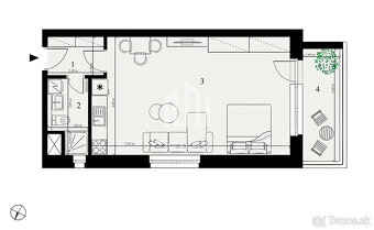 Limitovaná akcia 1-izb. byt v štandarde 50,09 m2 rezidenci - 3