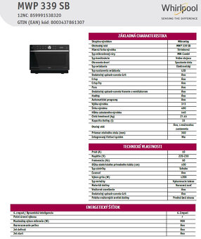 Whirlpool MWP 339 SB - 3