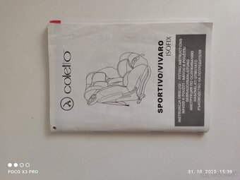 Autosedačka Coletto Sportivo s Isofixom 9-36kg - 3