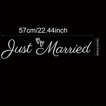 Nálepka na auto " Just Married " - 3