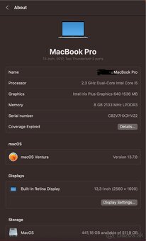 Macbook Pro 2017 512GB ulozisko, 119 cyklov - 3