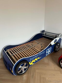 Autíčková detská posteľ 200 × 90 cm – super stav - 3