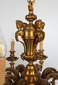 Starožitný francouzský bronzový lustr Mazarin - 3