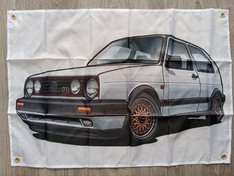 Vlajky VW Golf Mk1, Mk2, Mk3,GTI,G60 rallye ,VR6 - 3