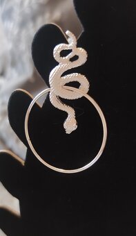 luxusné náušnice had - 3