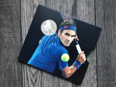 Roger Federer - strieborna minca - folder a proof - 3