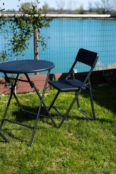 Bistro set Ventana - čierny - 3