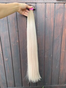 Ruské vlásky ombré 70cm/200g nakeratinované - 3