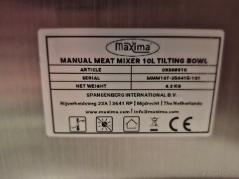 Maxima manualny mixer na maso 7,5kg - 10L - 3