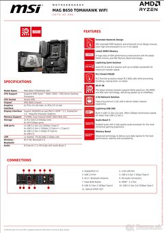 Predám MSI MAG B650 TOMAHAWK WIFI - 3
