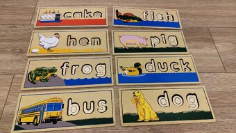 Drevené tabuľky s anglickými slovami - 3