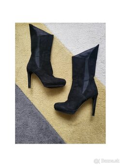 Kožené čierne Jil Sander čižmy - 3