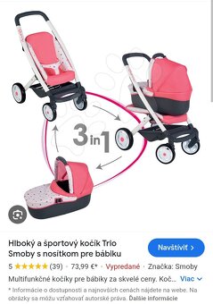 Detský kočík 3 v 1 Smoby Quinny - 3